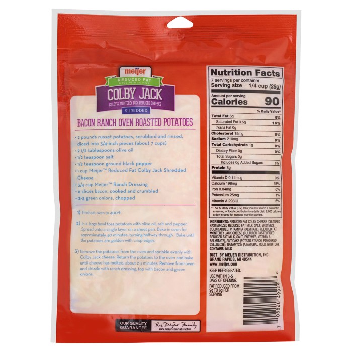 Colby cheese nutrition facts