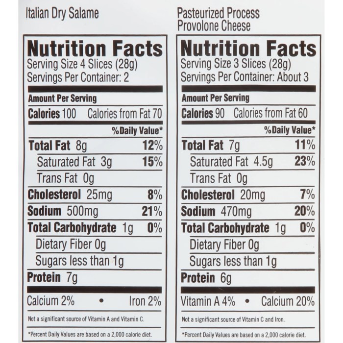 1 slice provolone cheese nutrition