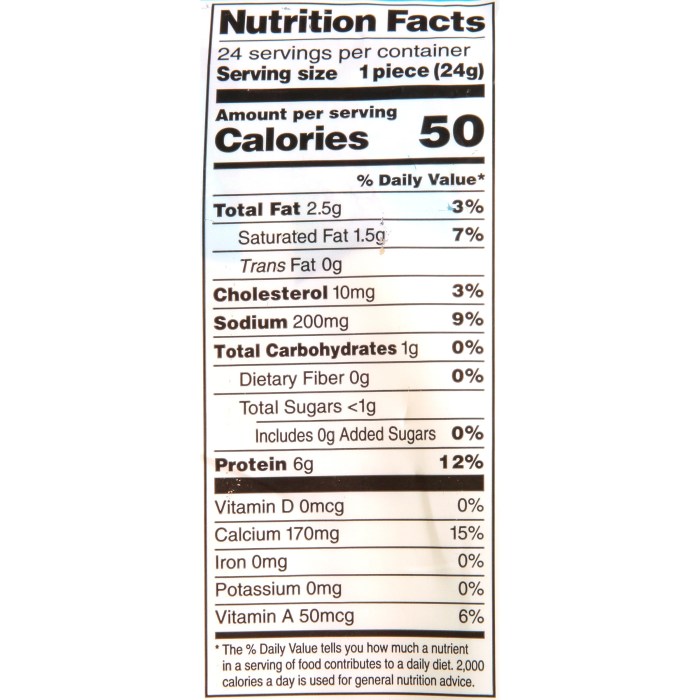 String cheese galbani mozzarella whole milk nutritional info 12oz italian snack nutrition fat