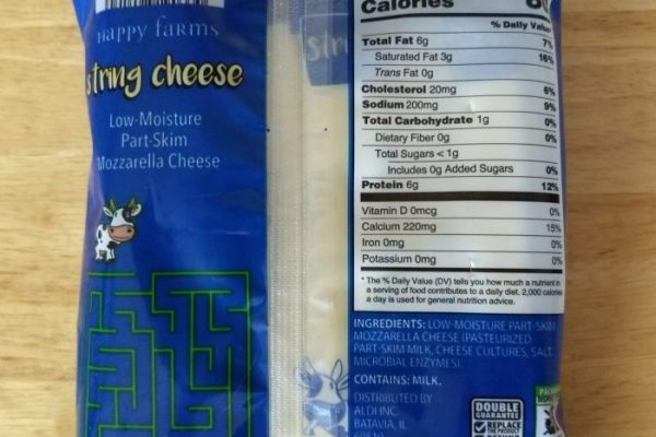 Frigo string cheese nutrition label