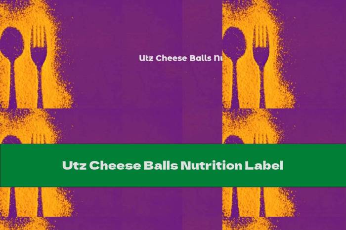 Cheese balls utz nutrition facts